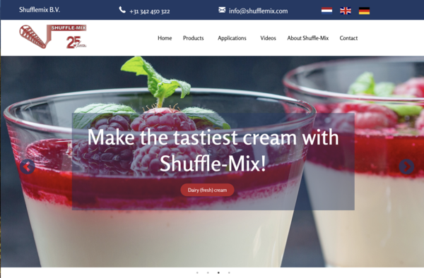 TYPO3 Website CMS Build and Maintained by HocomAdvies for Shufflemix